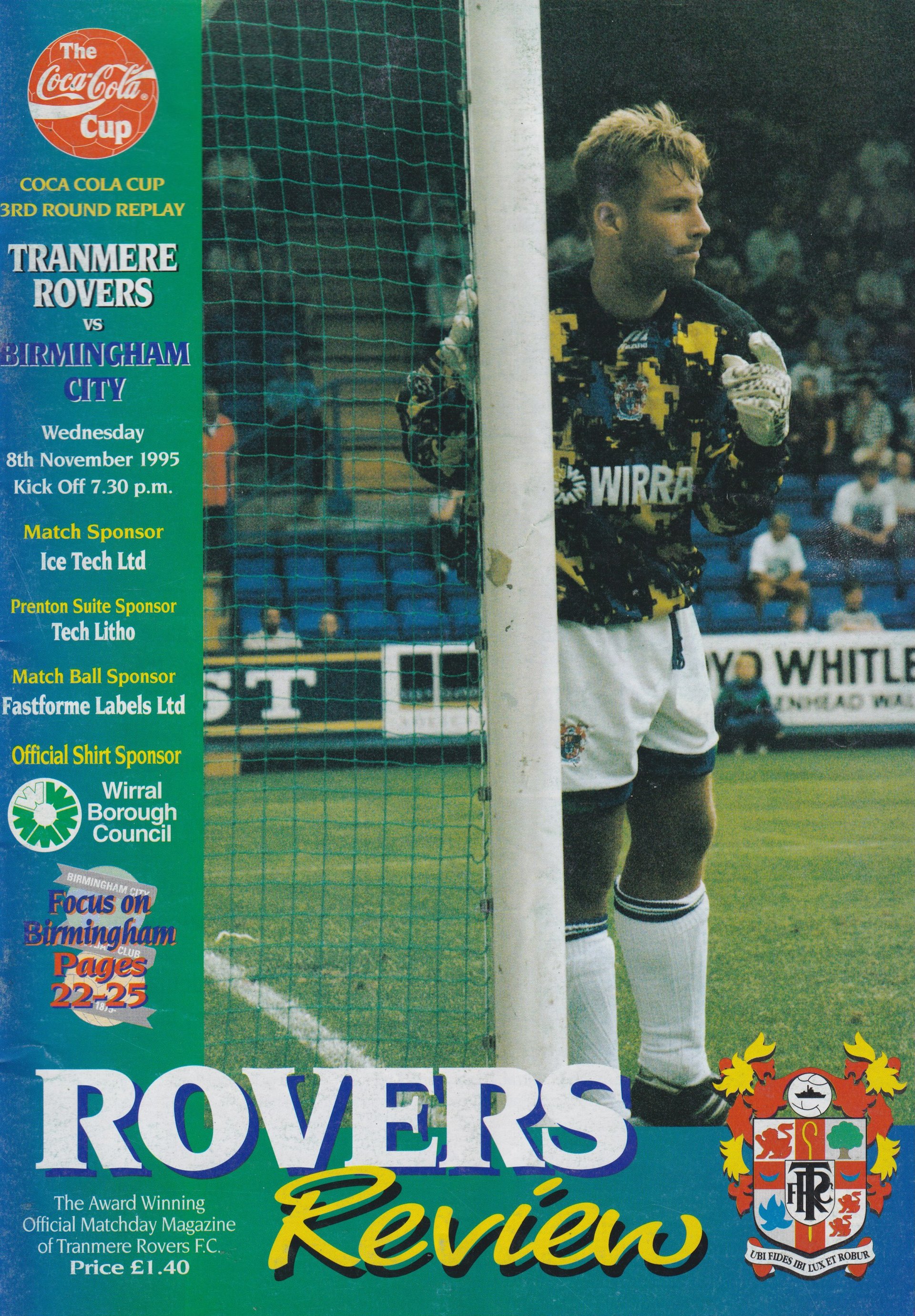 Tranmere Rovers v Birmingham City match programme